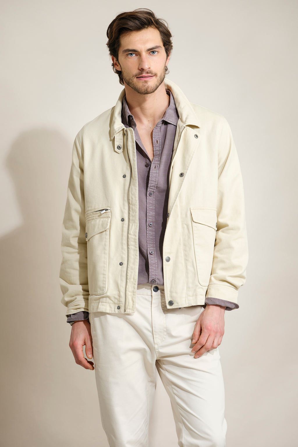 PARKA EM SARJA COM BOLSOS