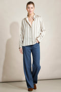 CAMISA FLUIDA COM RISCAS LARGAS