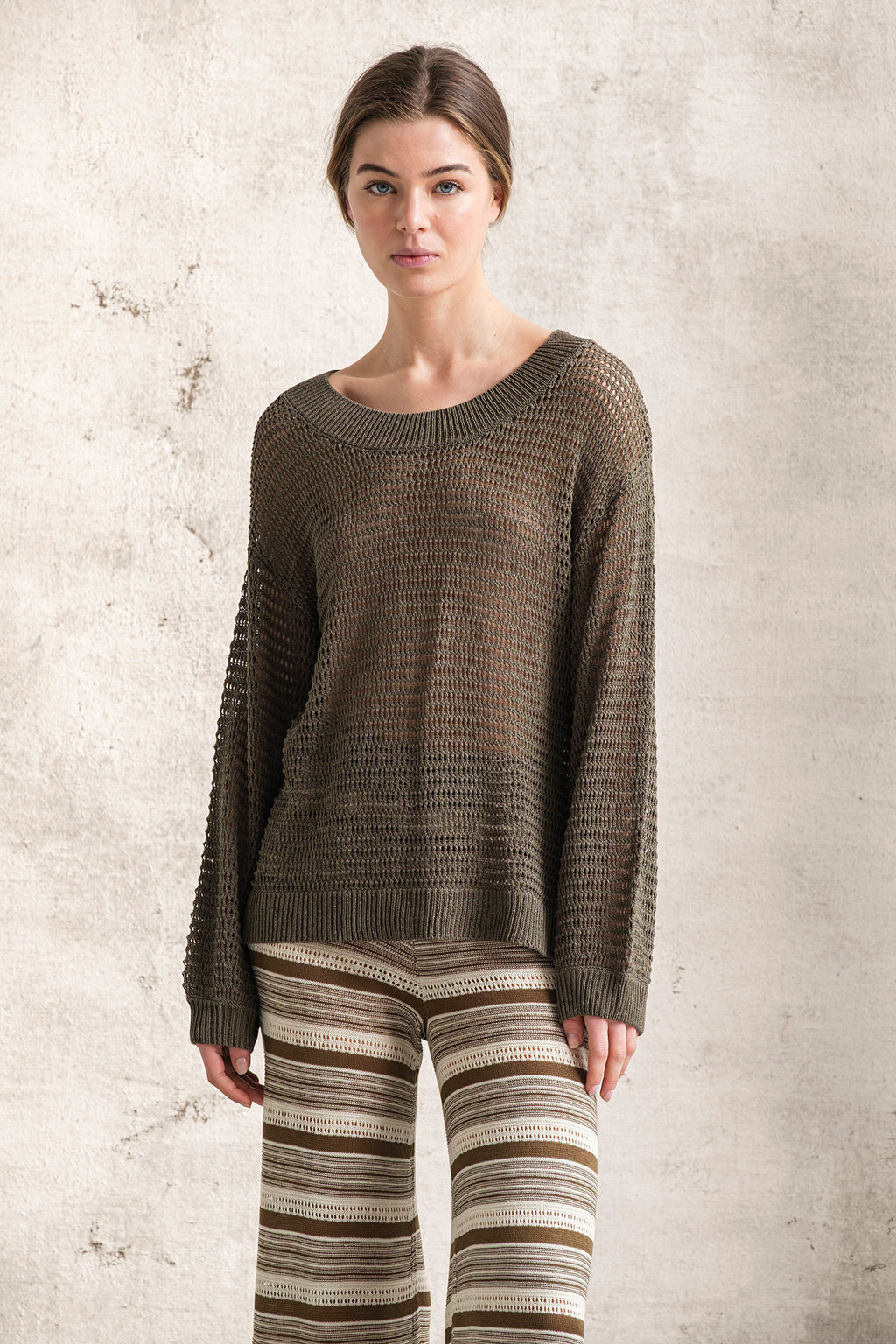 CAMISOLA DE MALHA MISTURA DE LINHO