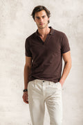 POLO PIQUET COM DECOTE EM V SLIM FIT