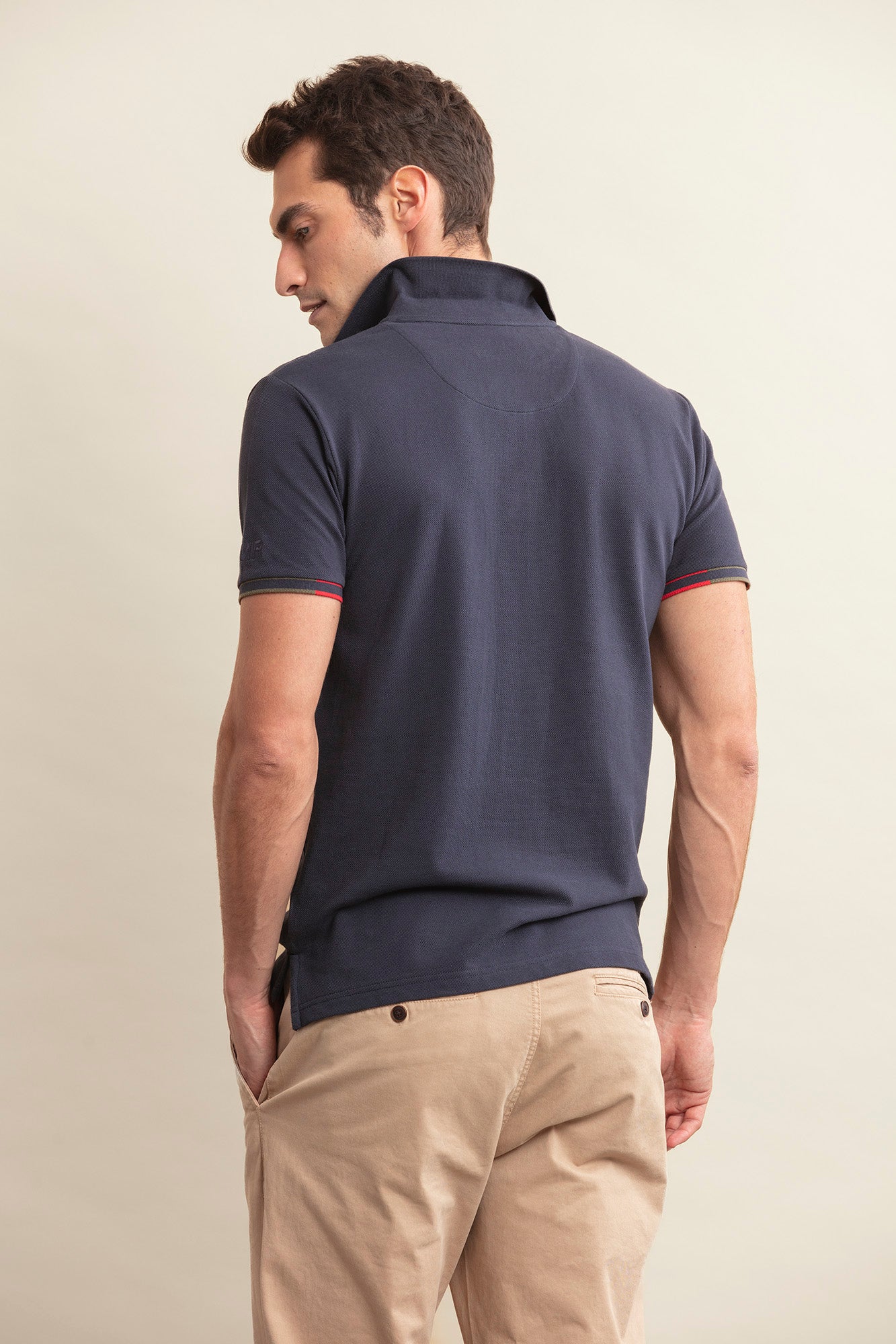 POLO  PIQUET COM PIPING 2 CORES
