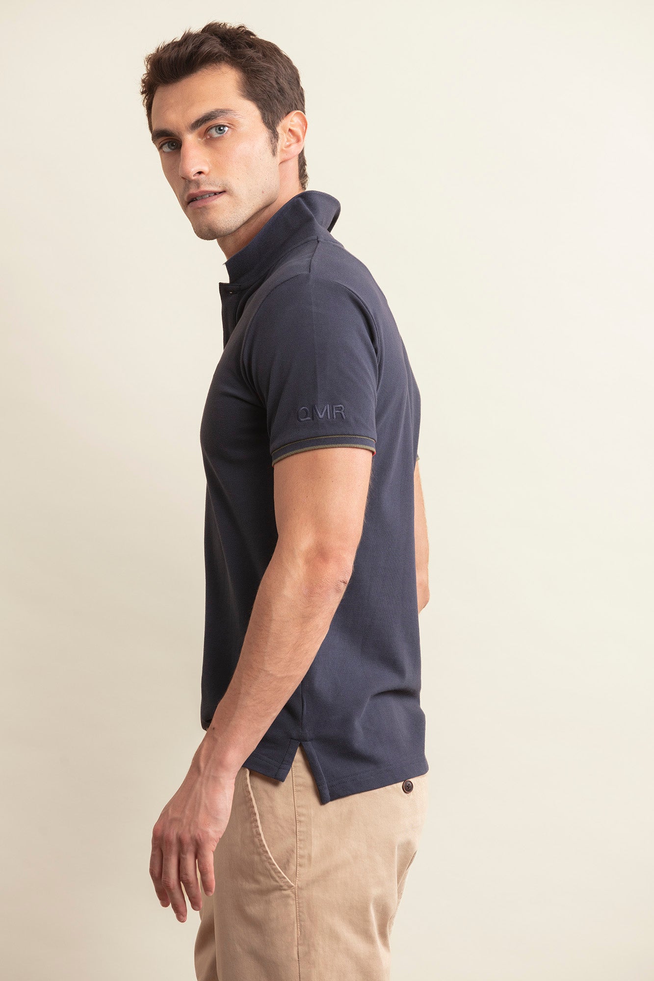 POLO  PIQUET COM PIPING 2 CORES