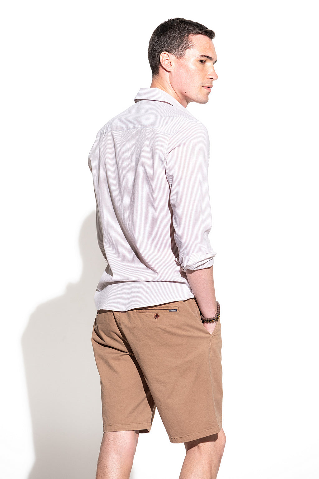 CAMISA ALGODÓN Y LINO A RAYAS