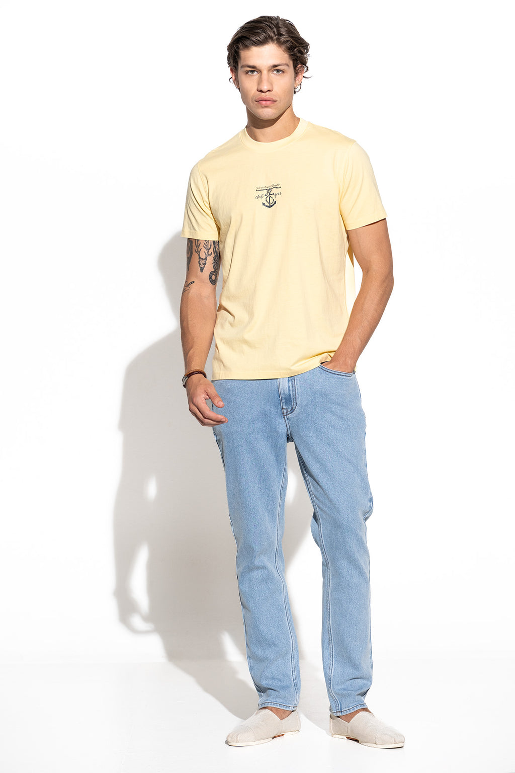 T-SHIRT COM PRINT ÂNCORA