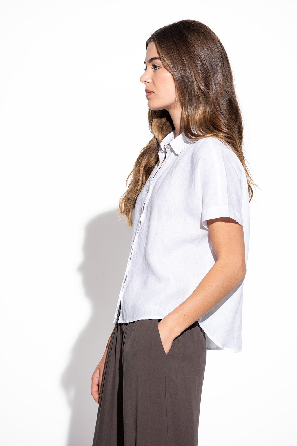 CAMISA 100% LINHO MANGA CURTA