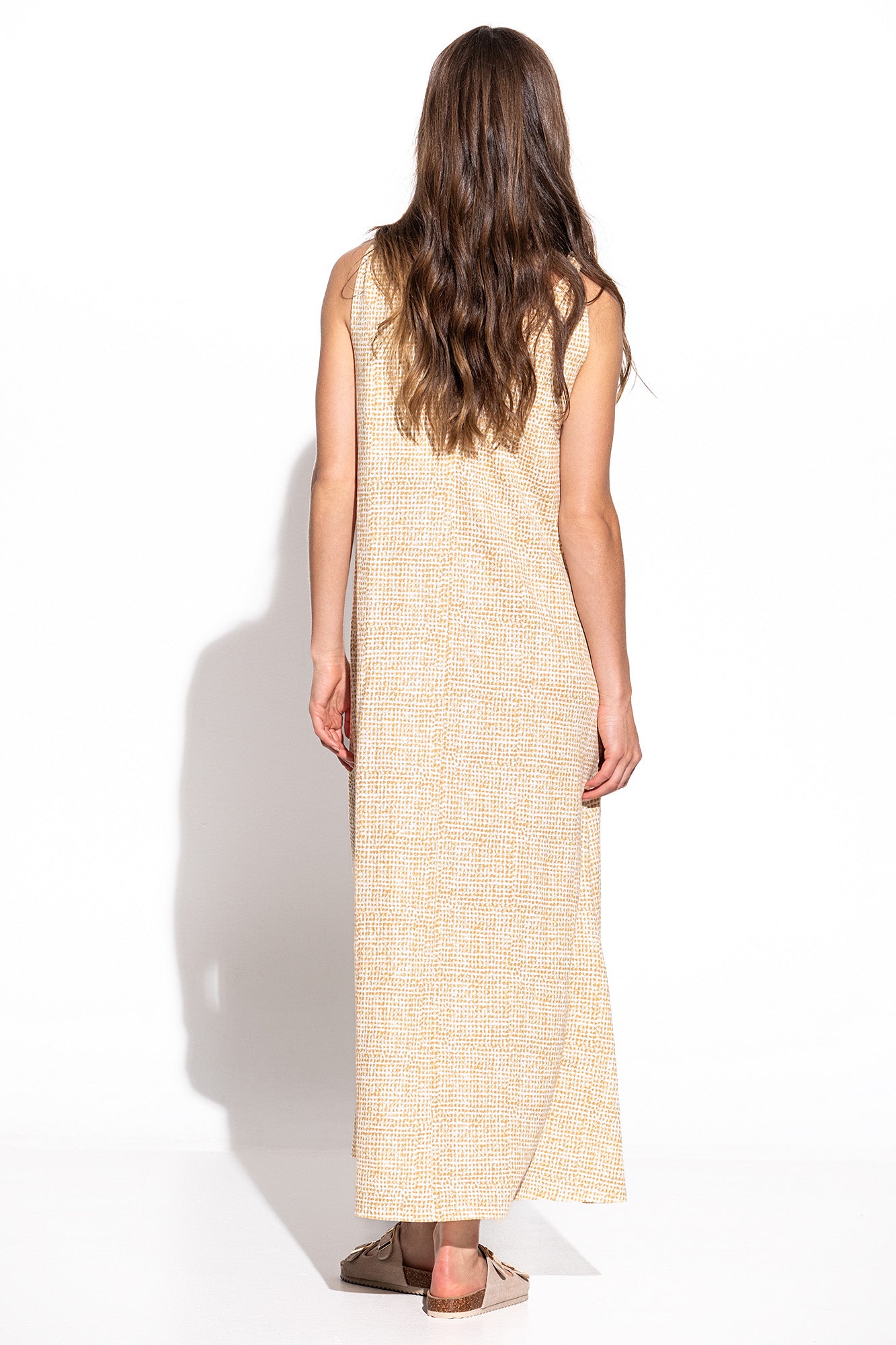 VESTIDO ESTAMPADO COM ALÇAS TORCIDAS