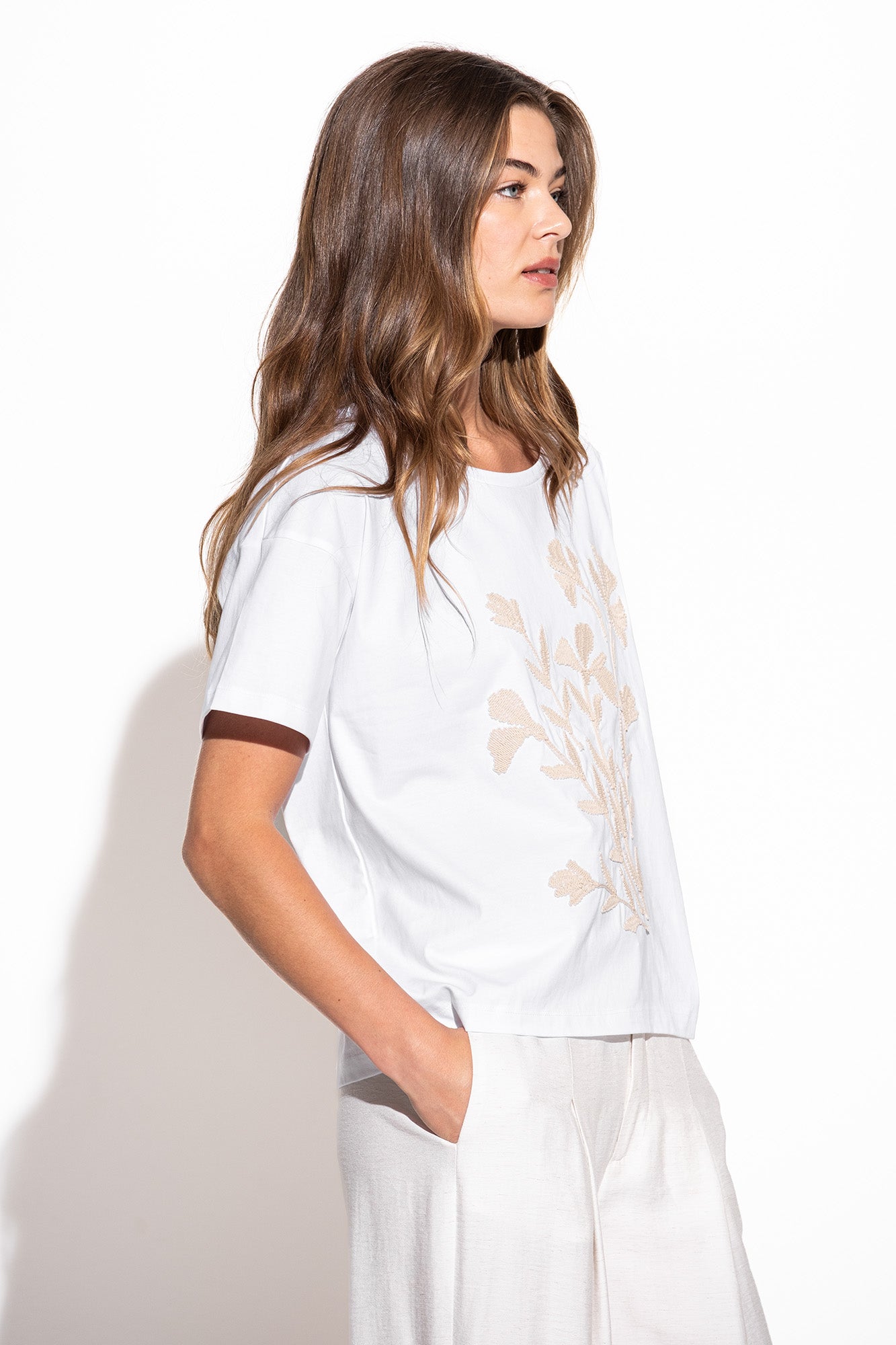 T-SHIRT COM PRINT FLORAL