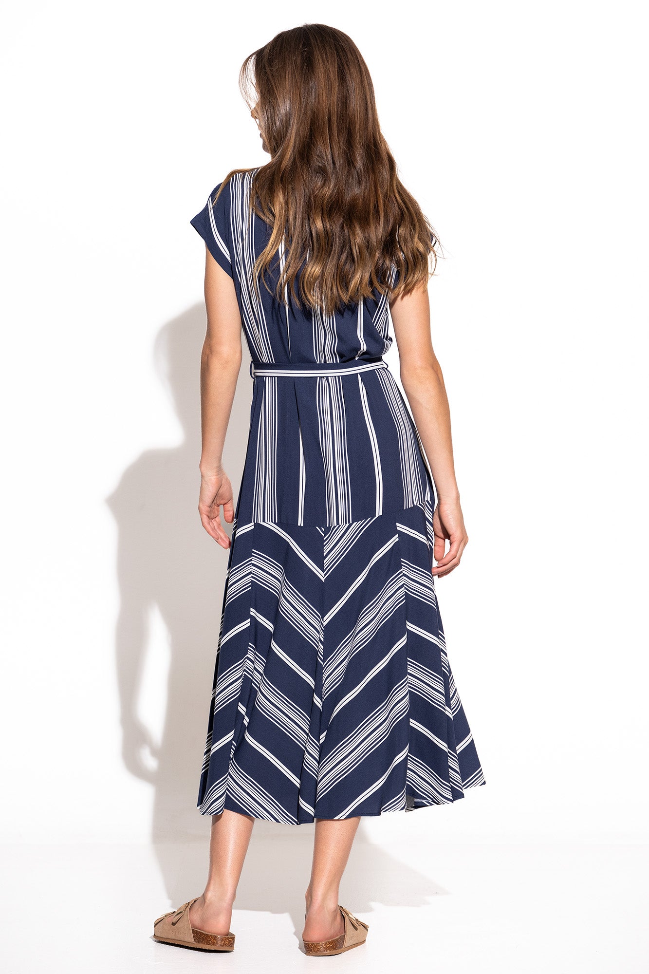 VESTIDO DE RAYAS FINAS EVASÉ