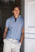 POLO COM EFEITO OXFORD MELANGE