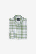 CAMISA DE ALGODÃO E LINHOS AOS QUADRADOS