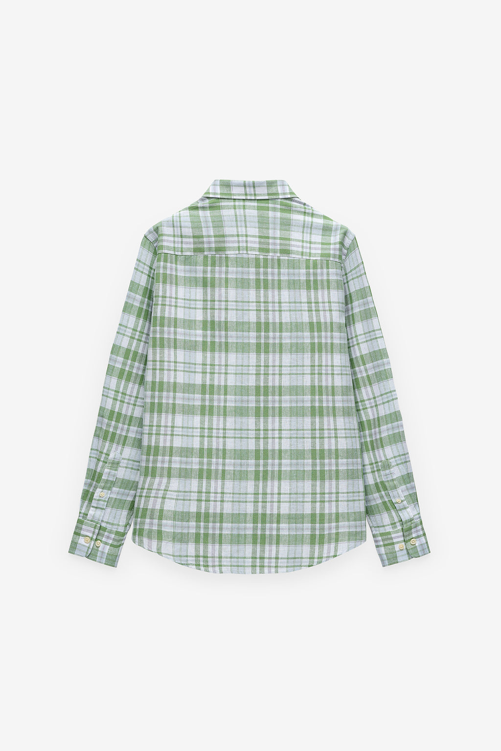 CAMISA DE ALGODÃO E LINHOS AOS QUADRADOS