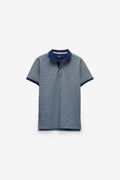 POLO HOMEM JERSEY MICRORISCAS - INDIGO