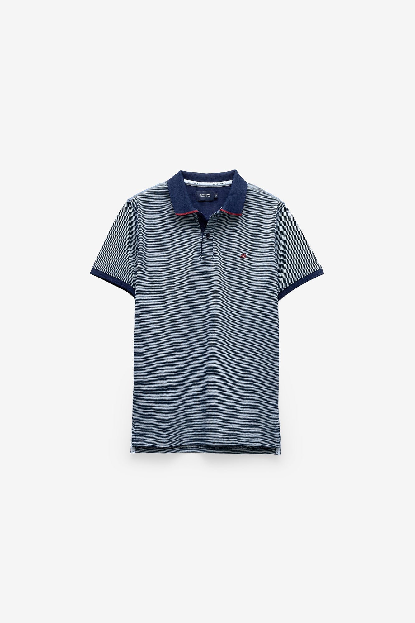 POLO HOMEM JERSEY MICRORISCAS - INDIGO
