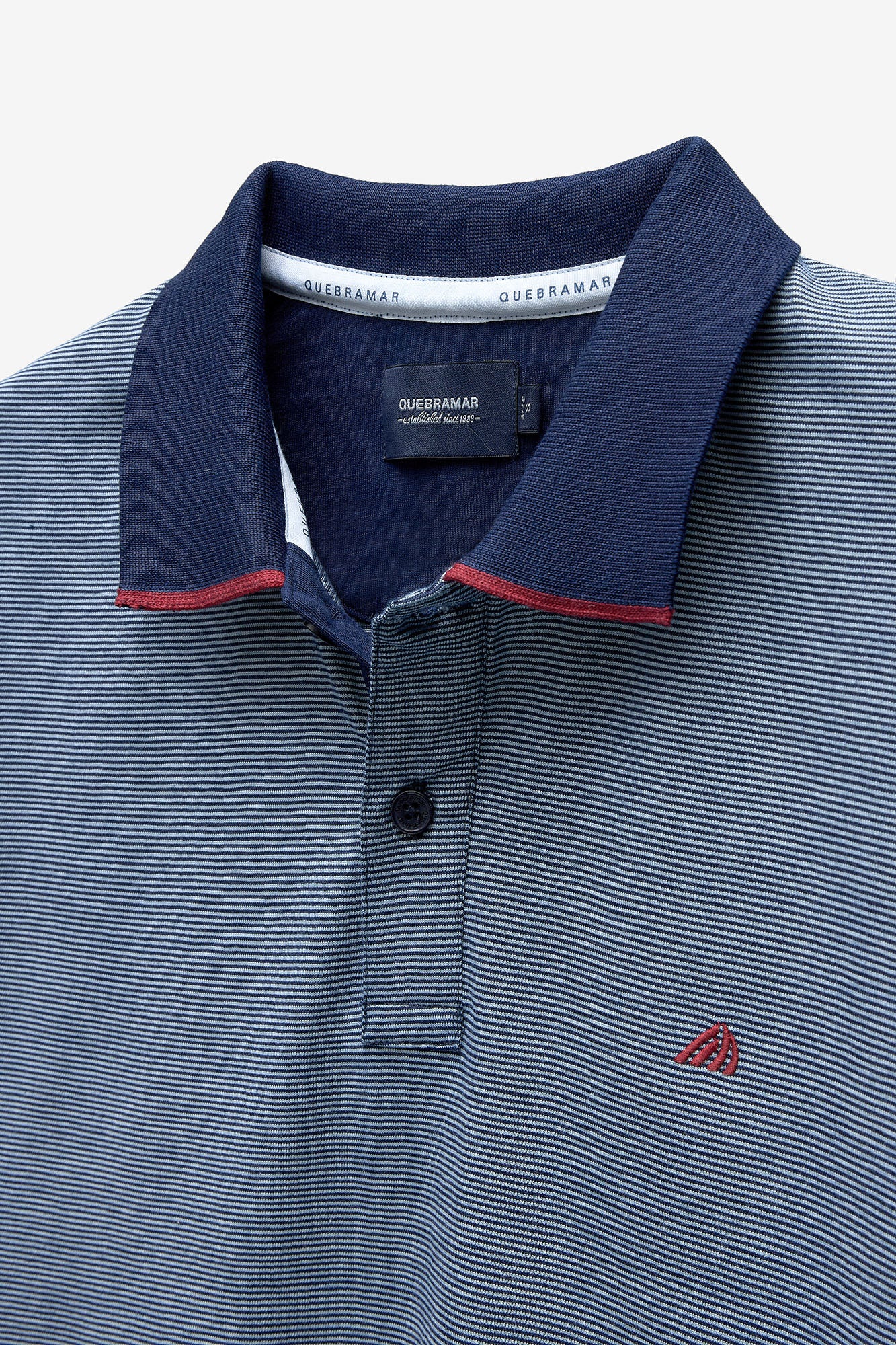 POLO HOMEM JERSEY MICRORISCAS - INDIGO