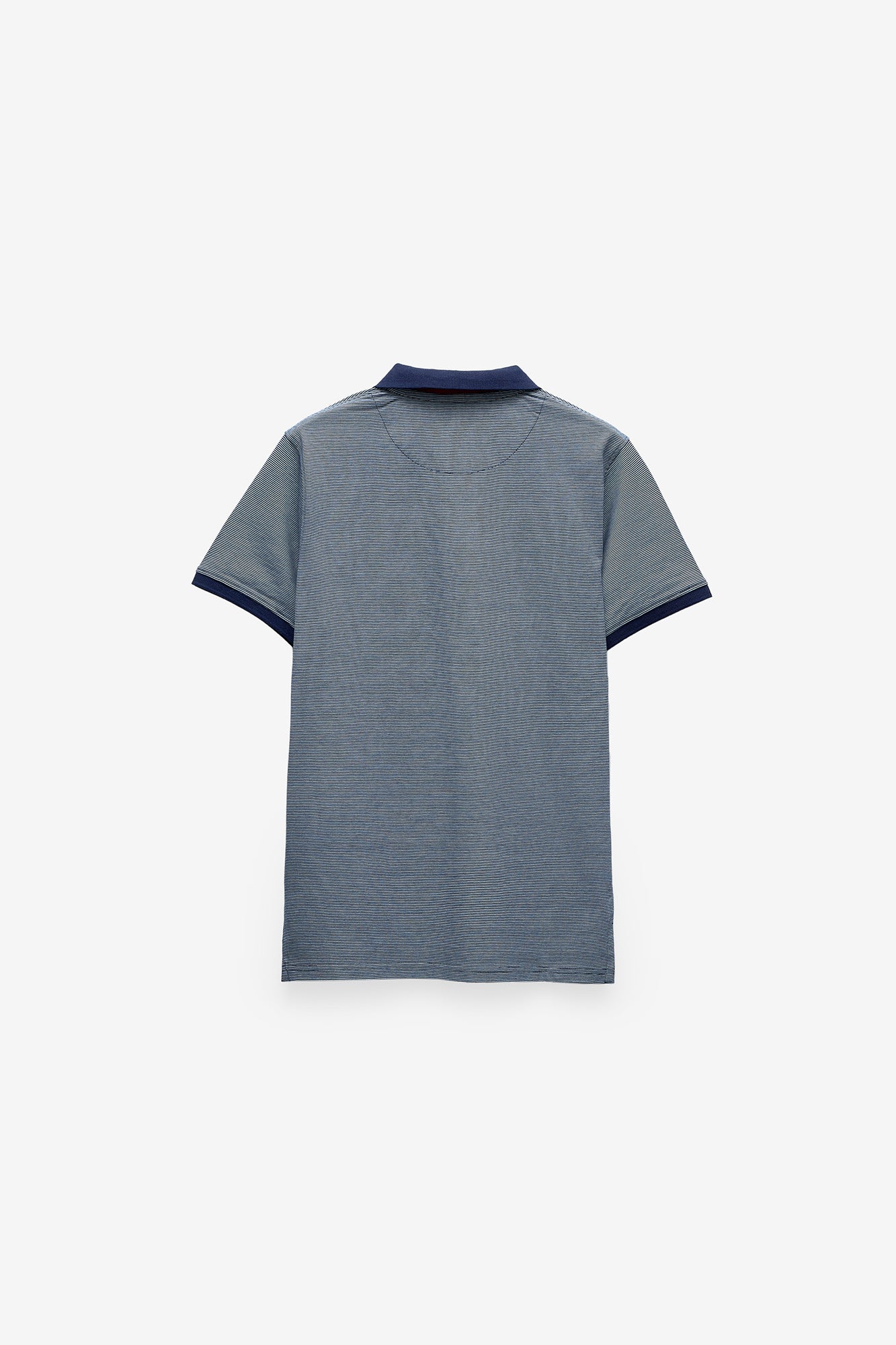 POLO HOMEM JERSEY MICRORISCAS - INDIGO