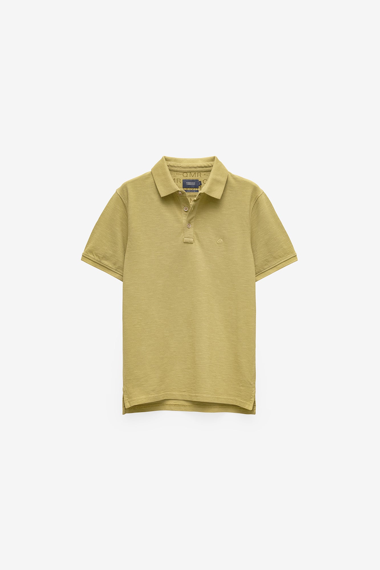 POLO GARMENT DYE EM SLUB COM LOGO