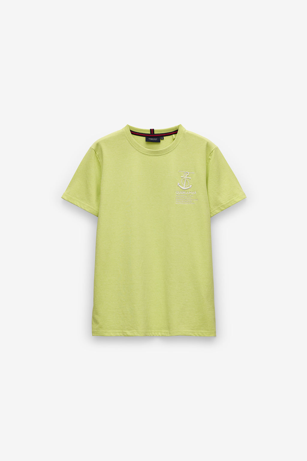 T-SHIRT MELANGE COM BORDADO ÂNCORA
