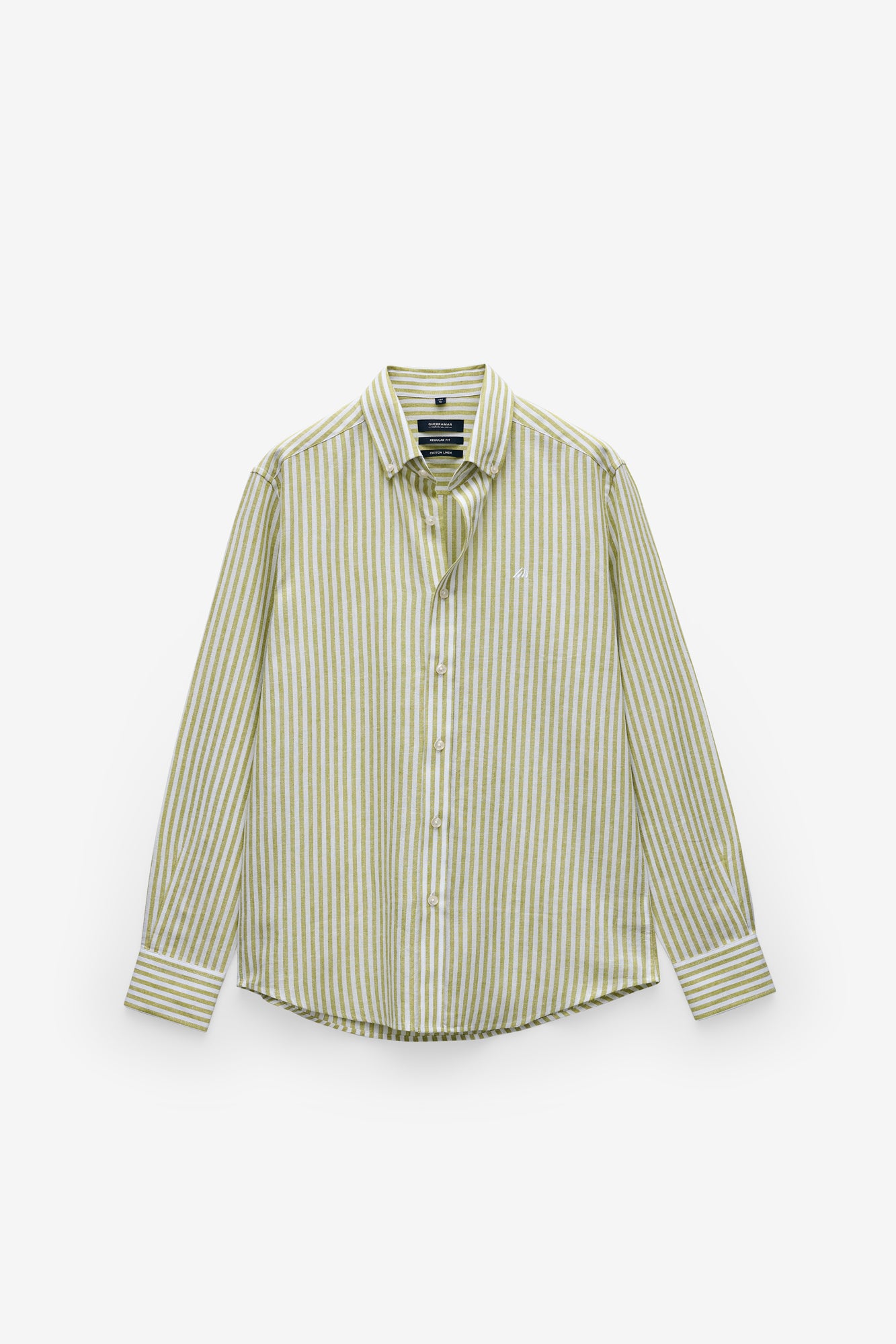 CAMISA ÀS RISCAS EM ALGODÃO E LINHO