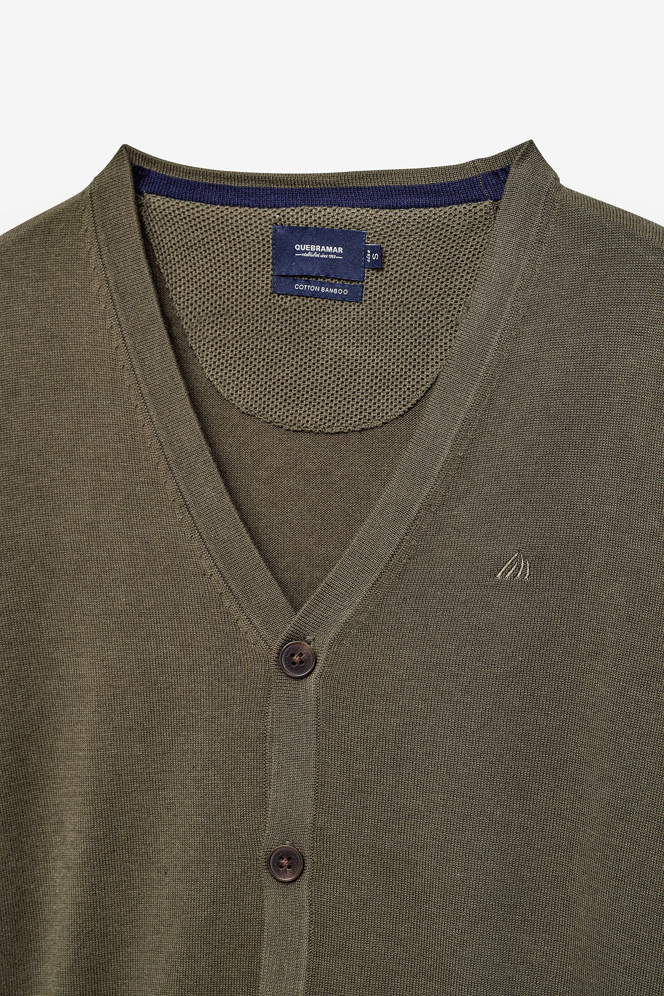 CASACO MALHA HOMEM COM BOTÕES - DARK KHAKI
