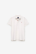 POLO PIQUET COM ESTAMPADO NA GOLA