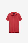 POLO PIQUET COM ESTAMPADO NA GOLA