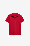 POLO PIQUET COM LOGO A CONTRASTE