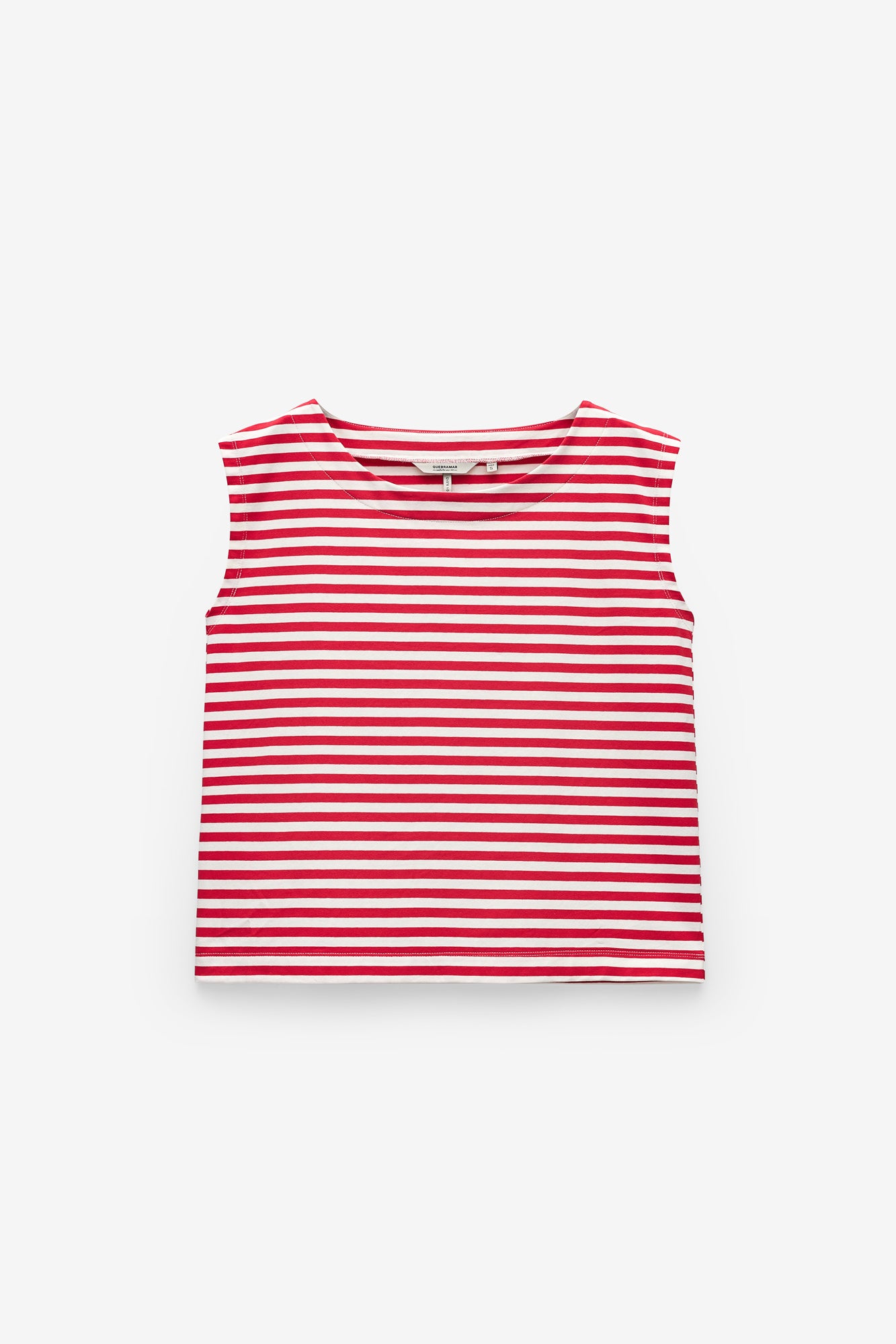 TOP ÀS RISCAS COM DECOTE REDONDO