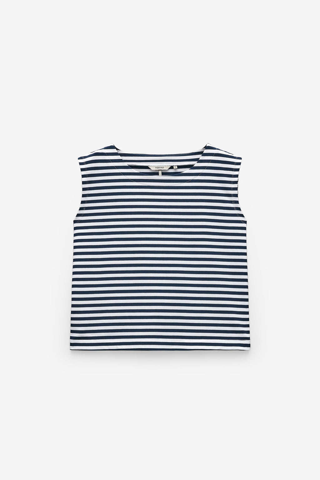 TOP ÀS RISCAS COM DECOTE REDONDO