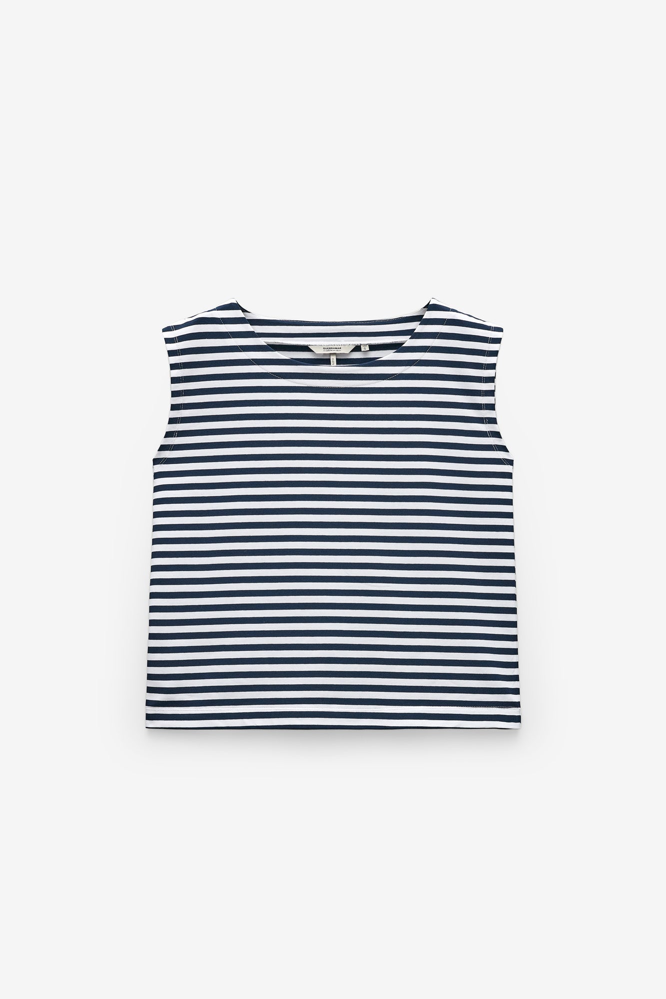 TOP ÀS RISCAS COM DECOTE REDONDO