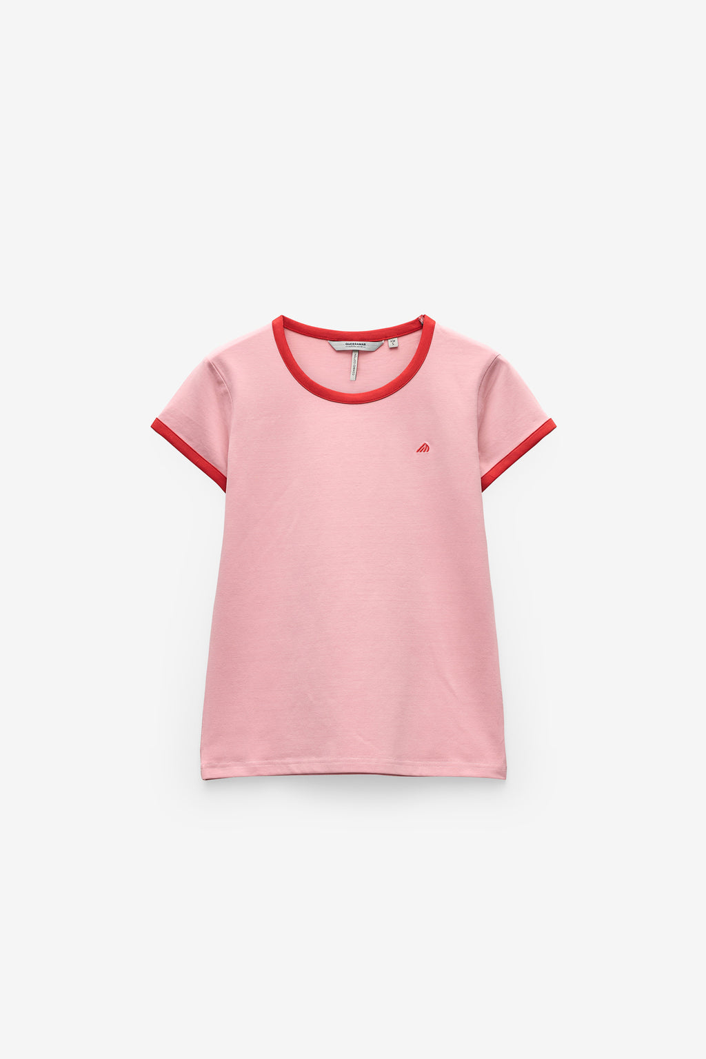 T-SHIRT COM CONTRASTE NA GOLA E MANGAS