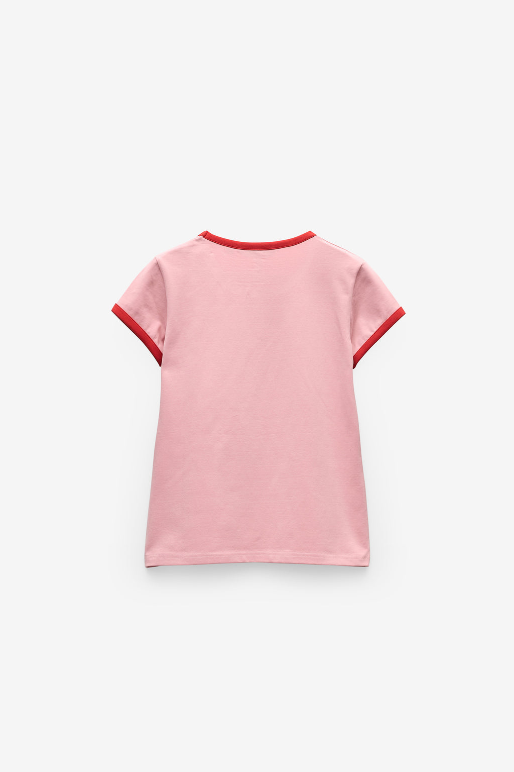 T-SHIRT COM CONTRASTE NA GOLA E MANGAS