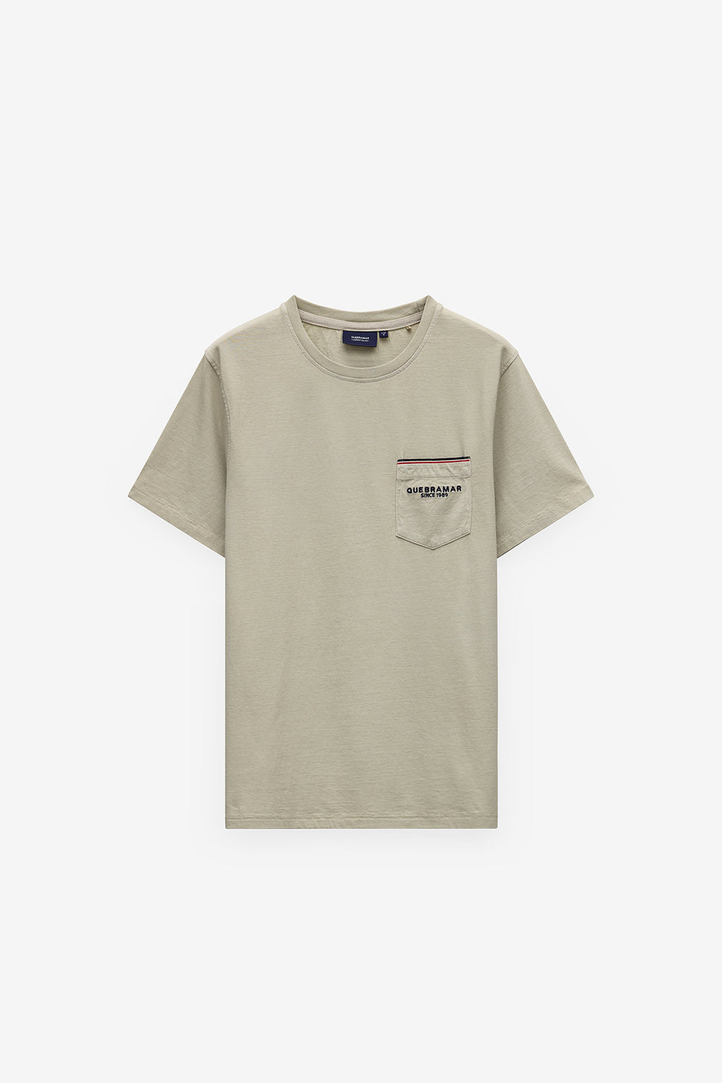 T SHIRT COM BOLSO E PIPING