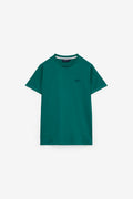 T-SHIRT COM PRINT TEXTO EM CONTRASTE