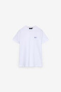 T-SHIRT COM PRINT TEXTO EM CONTRASTE