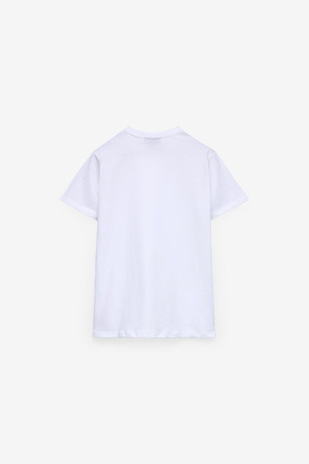 T-SHIRT COM PRINT TEXTO EM CONTRASTE
