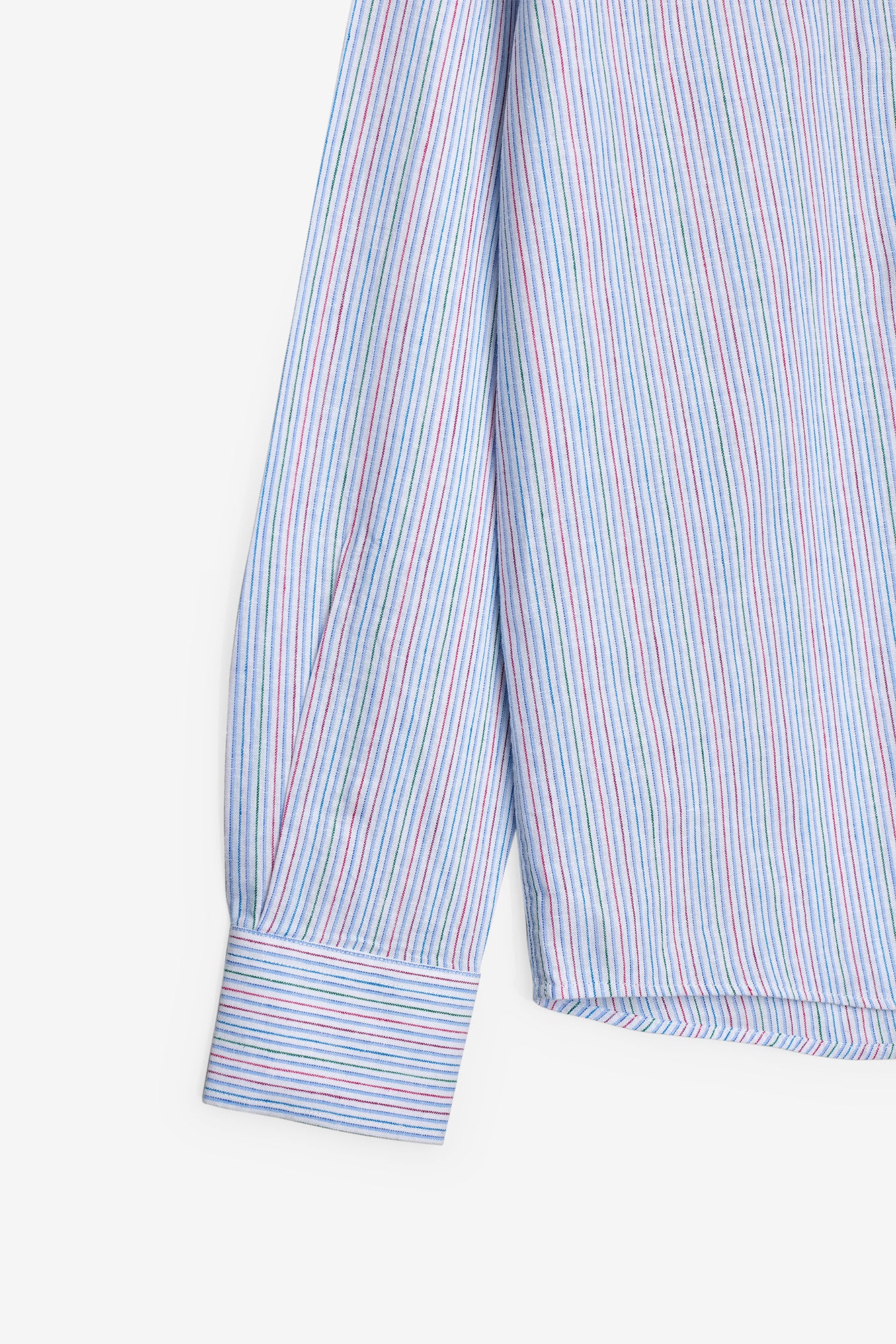 CAMISA EM ALGODÃO E LINHO ÀS RISCAS