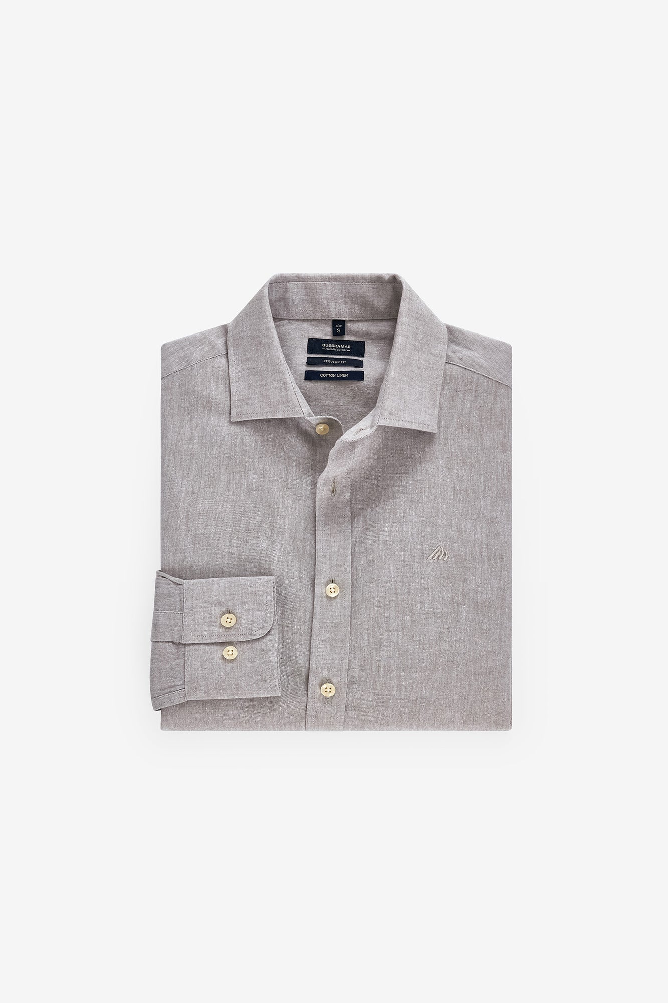 CAMISA BÁSICA EM ALGODÃO E LINHO