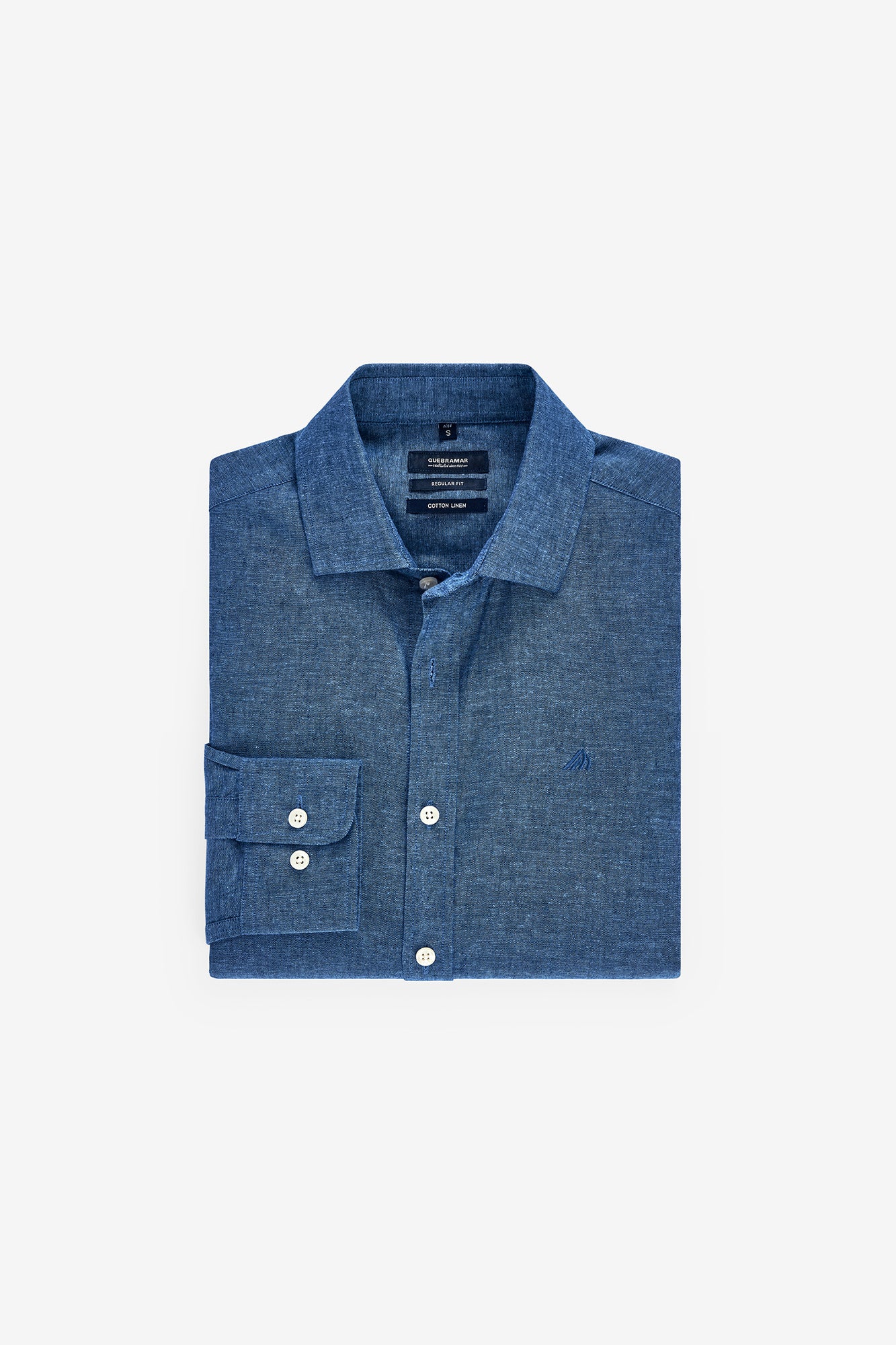 CAMISA BÁSICA EM ALGODÃO E LINHO