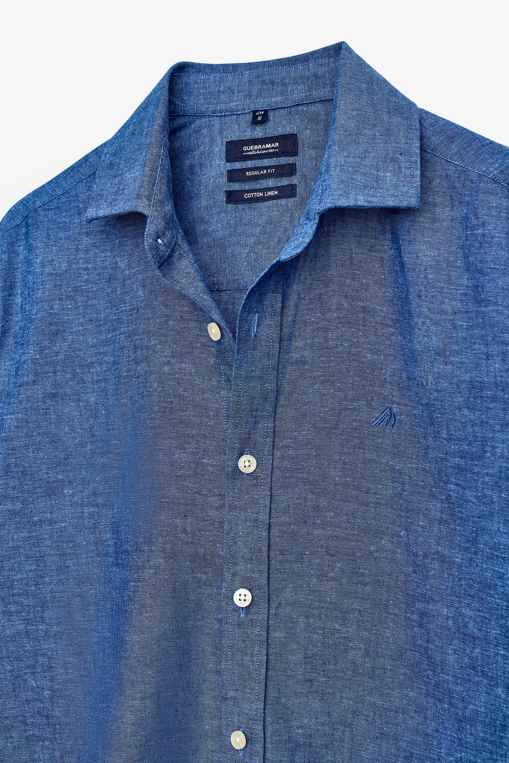 CAMISA BÁSICA EM ALGODÃO E LINHO