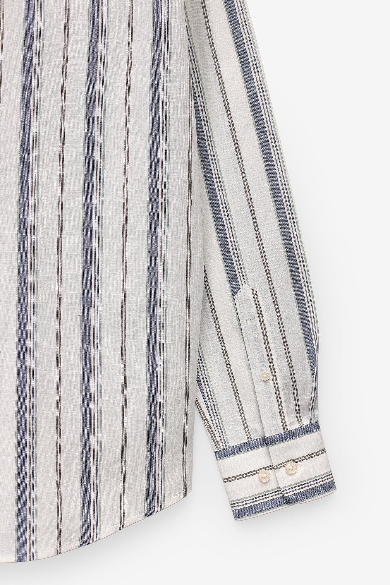 CAMISA MULTI-RISCAS ALGODÃO/LINHO