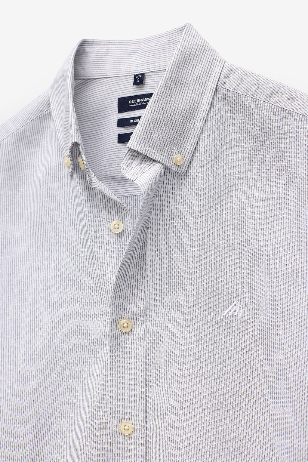 CAMISA RISCA FINA EM ALGODÃO E LINHO