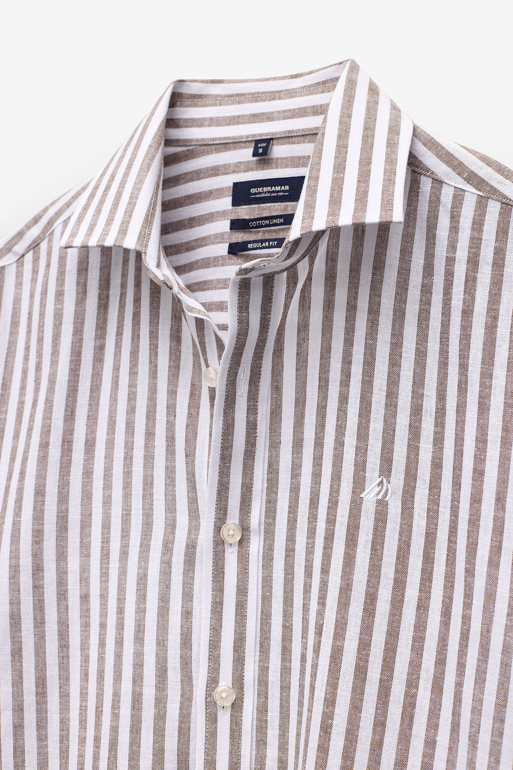 CAMISA ÀS RISCAS ALGODÃO E LINHO