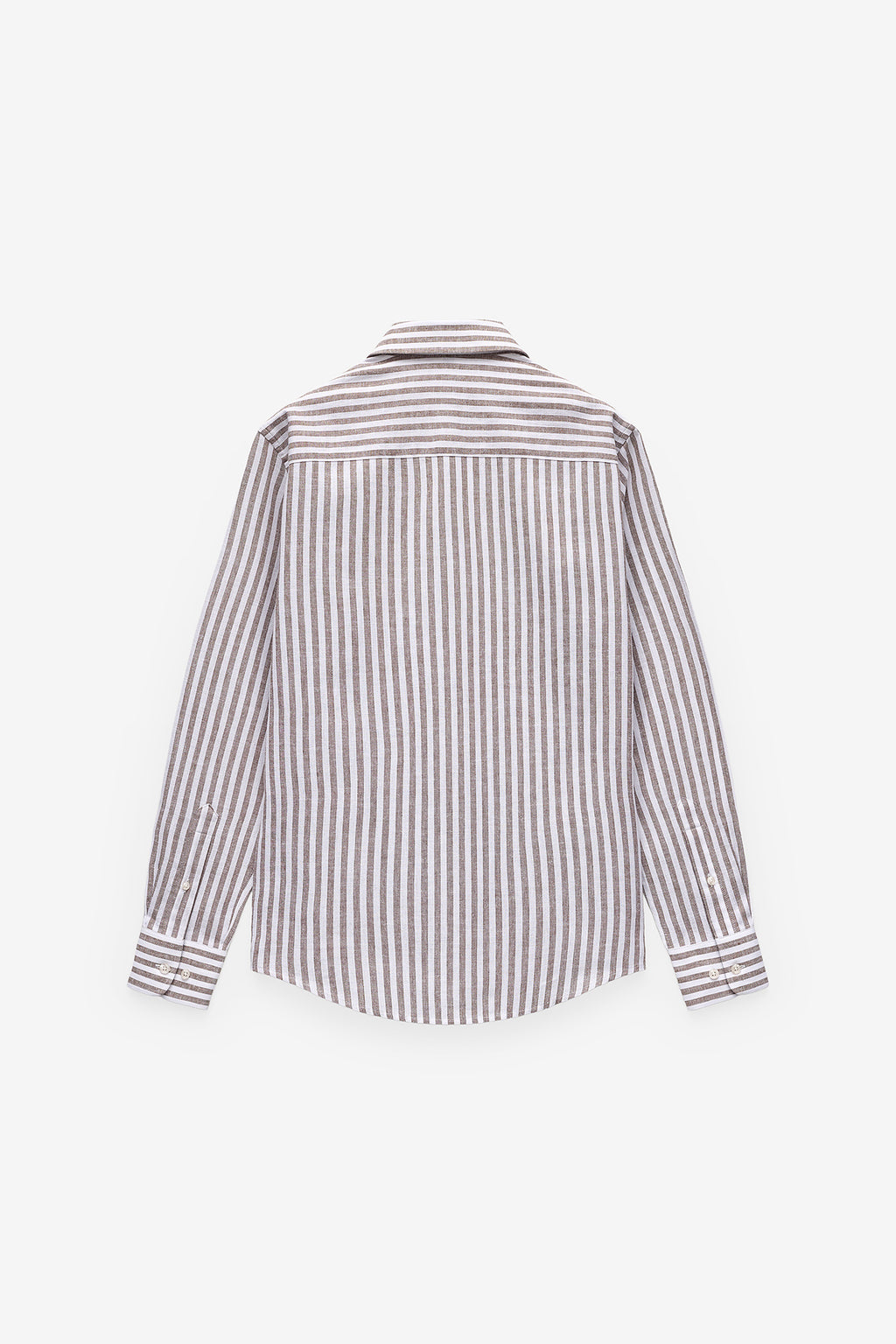 CAMISA ÀS RISCAS ALGODÃO E LINHO