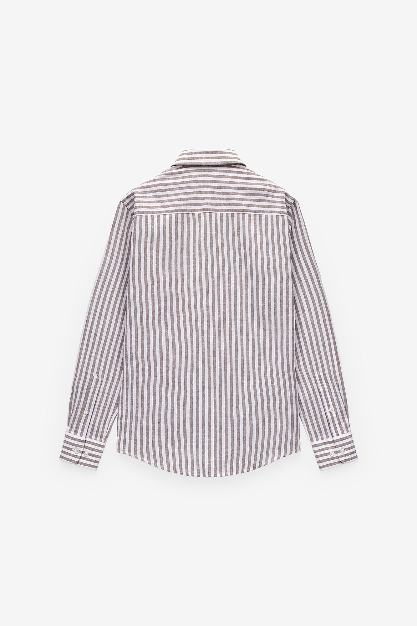CAMISA ÀS RISCAS ALGODÃO E LINHO