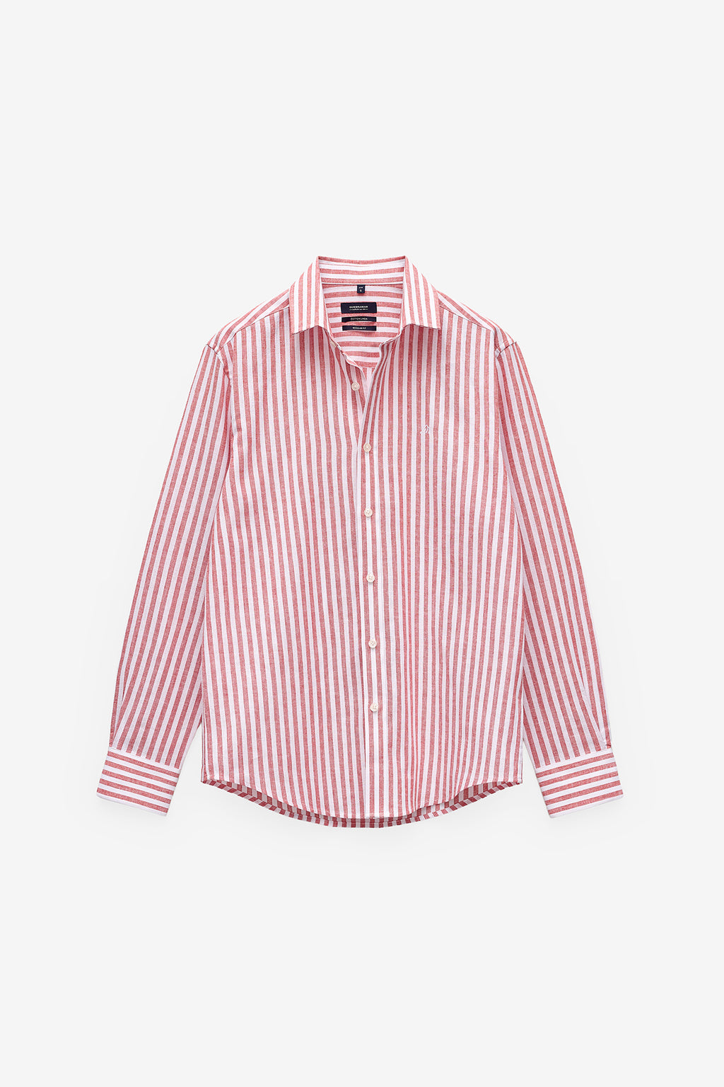 CAMISA ÀS RISCAS ALGODÃO E LINHO