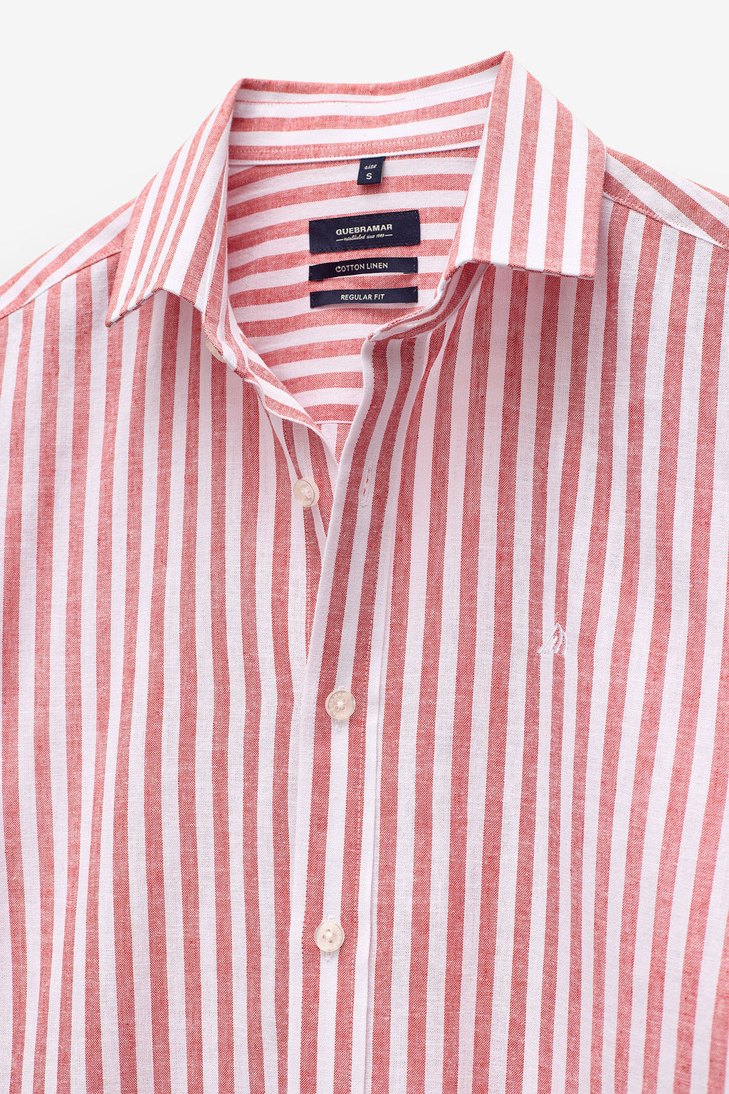 CAMISA ÀS RISCAS ALGODÃO E LINHO