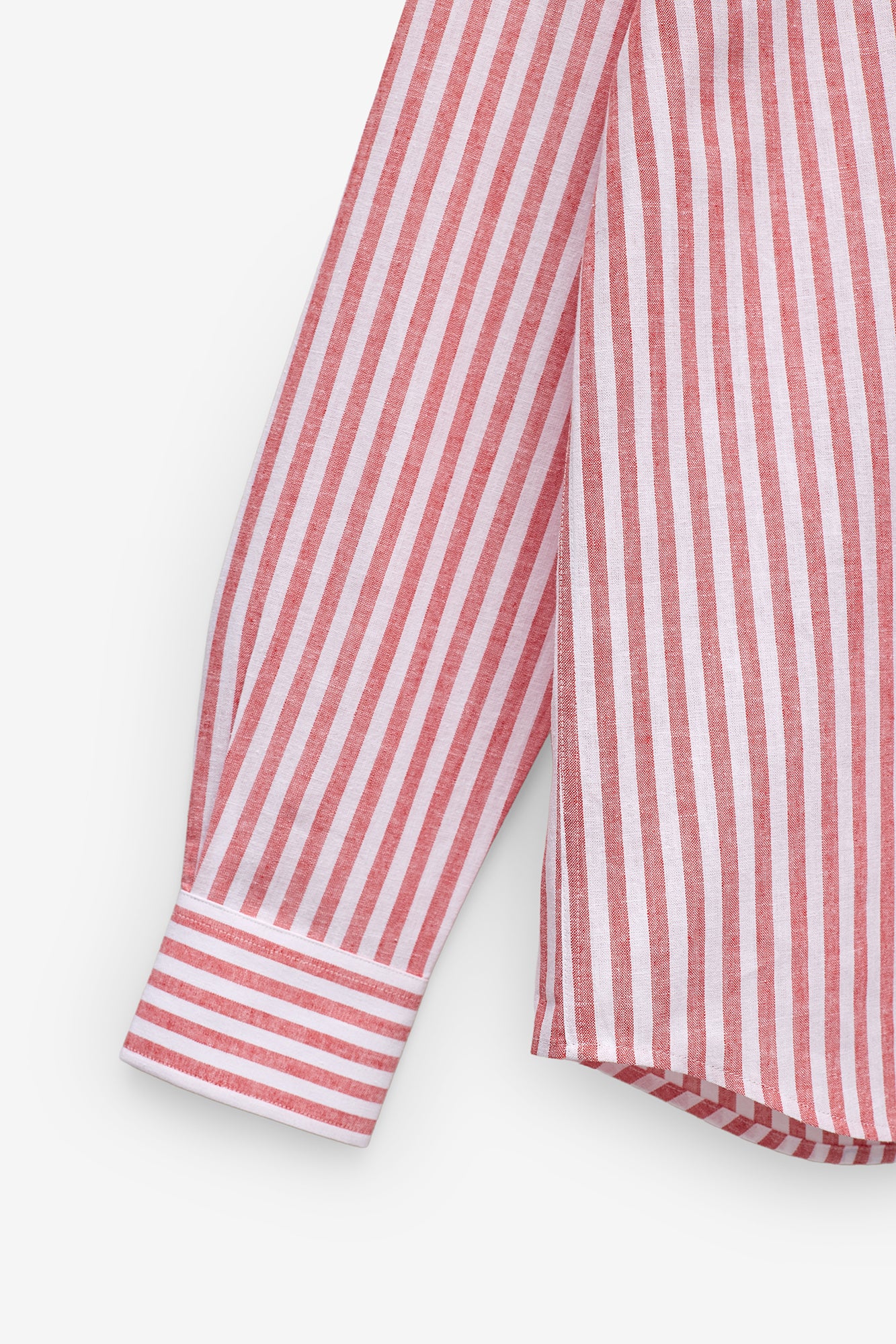 CAMISA ÀS RISCAS ALGODÃO E LINHO