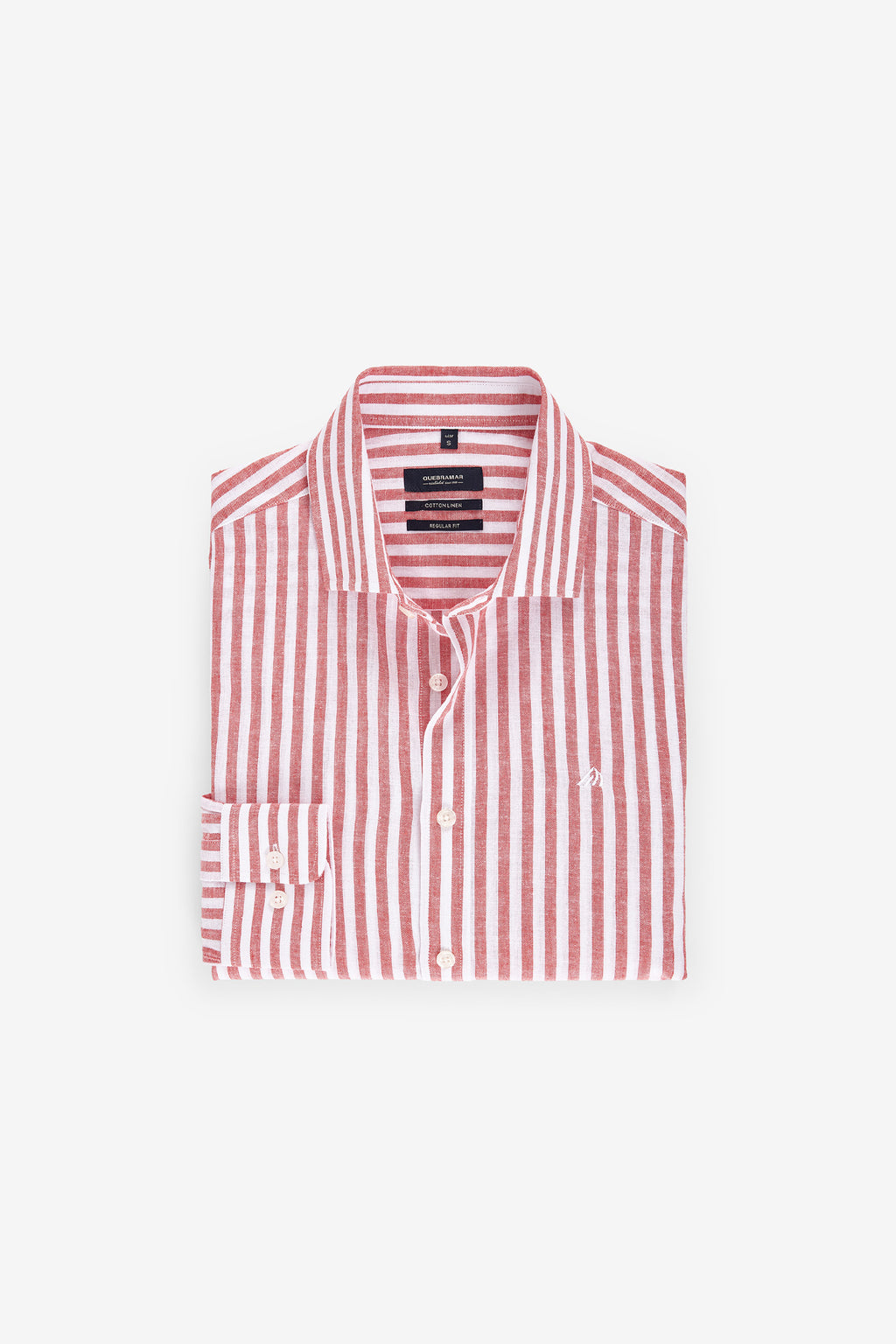 CAMISA ÀS RISCAS ALGODÃO E LINHO