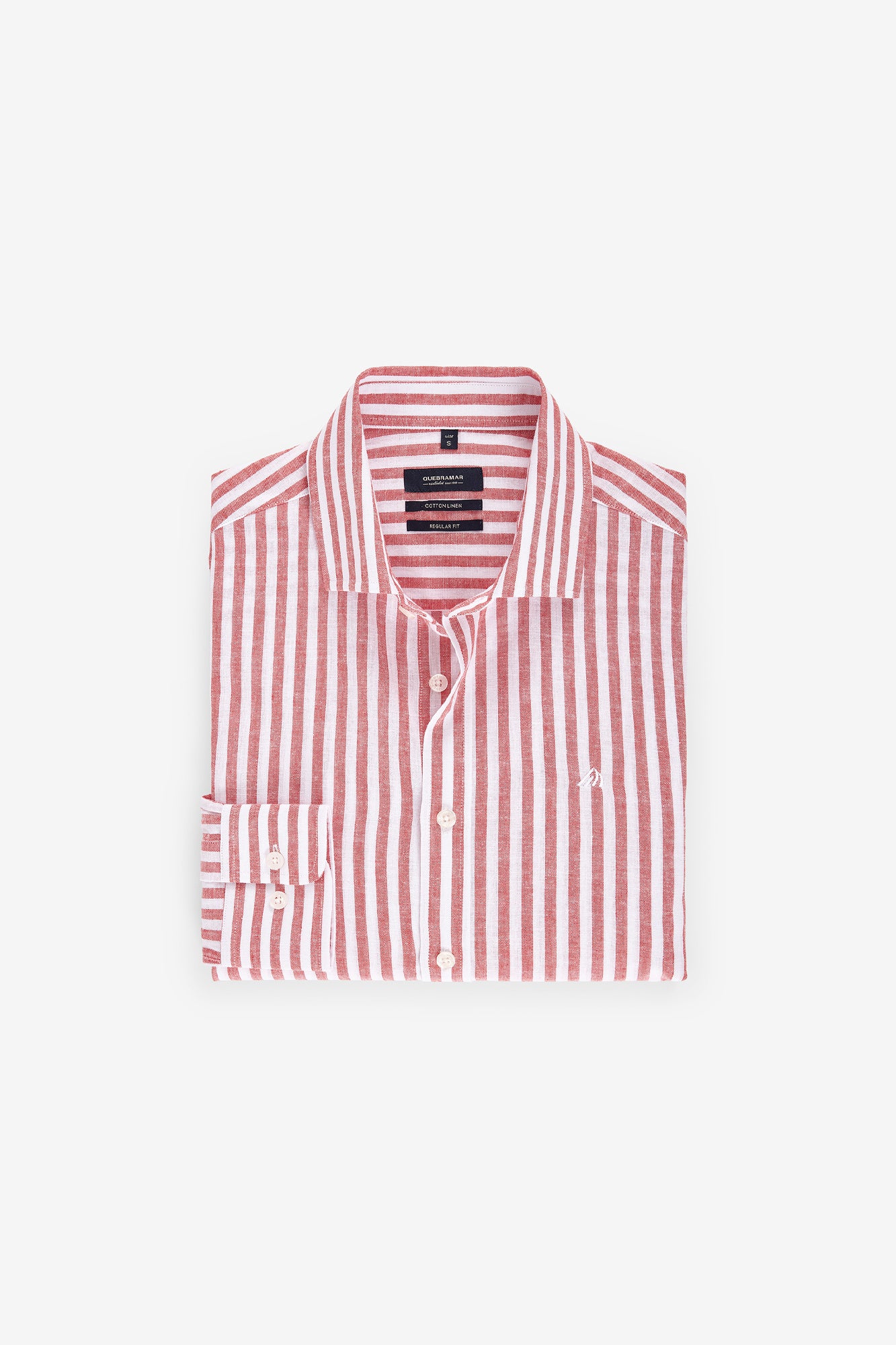 CAMISA ÀS RISCAS ALGODÃO E LINHO