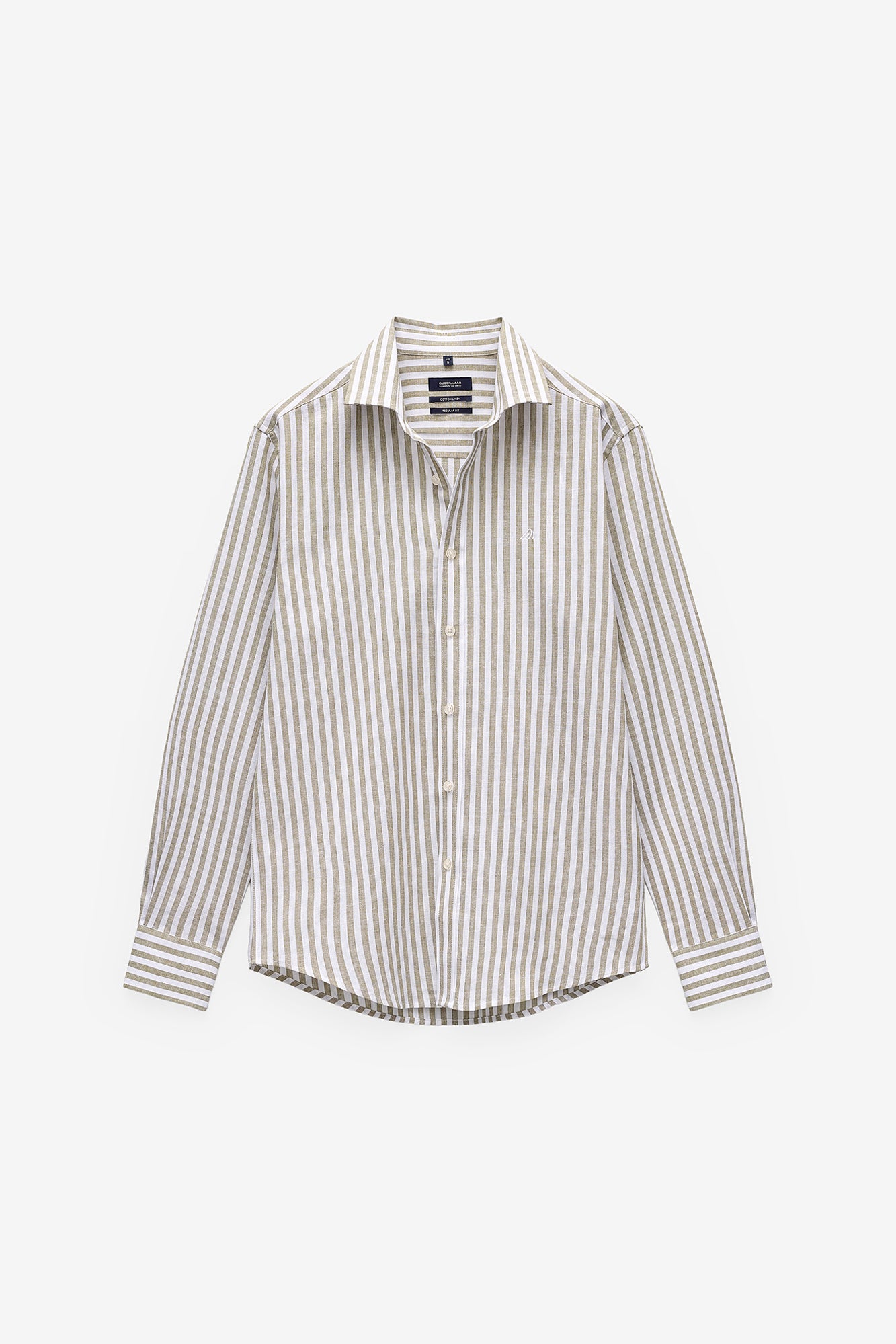 CAMISA ÀS RISCAS ALGODÃO E LINHO